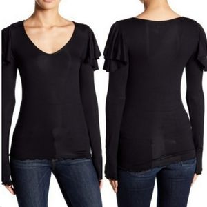 Free People Ruffled Lettuce Top